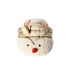 ที่นอนสัตว์เลี้ยงแบบนุ่มสำหรับสุนัขถ้ำที่นอนสัตว์เลี้ยงดีไซน์รูปกวางสำหรับเทศกาลคริสต์มาส - Product Image 5