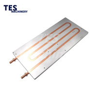 Plaque froide en aluminium moulé sur mesure avec dissipateur thermique en tube de cuivre pour refroidissement à eau, 300 mm, pour technologie TEC et GPU