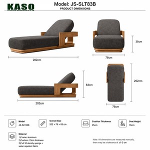 Chaise longue <span class=keywords><strong>de</strong></span> luxe moderne en teck pour hôtel, resort, bord <span class=keywords><strong>de</strong></span> piscine, patio, jardin, villa, plage, extérieur, imperméable - Product Image 5