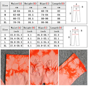 Sin costuras Tie Dye <span class=keywords><strong>Bleash</strong></span> Push Up Yoga Leggings para mujer Cintura alta Control de barriga Tight Fitness Workout Gym Sports Pant - Product Image 6