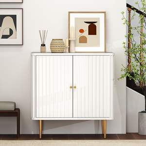 Buffet en bois moderne à 2 portes, écologique, gain de place, rangement, étagères amovibles, credenza pour salon, <span class=keywords><strong>salle</strong></span> à manger - Product Image 2