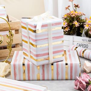 Birthday <b>Wrapping</b> <b>Paper</b> For Girl Baby Shower <b>Wrapping</b> <b>Paper</b> Pink Gold Stripe Foil <b>Wrapping</b> <b>Paper</b> Daily <b>Wrapping</b> <b>Paper</b> For Flower - Product Image 1