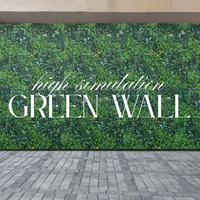 Décoration élégante et écologique Panneau mural en gazon artificiel réaliste Conception murale verte avec plante artificielle