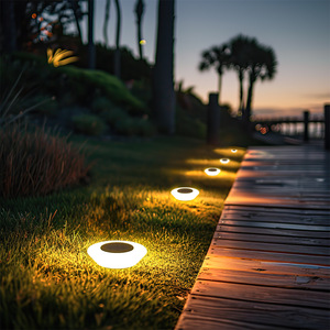 Paquete de 1 Lámpara Solar para Exteriores, Luces LED de 360° para Suelo, IP65 Impermeable, con Encendido/Apagado, para Jardín, Patio, Entrada de Vehículos - Product Image 2