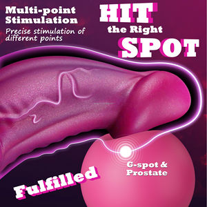 Fantasy Gebogener Knoten-Dildo Monster-Dildo mit Saugnapf Realistischer Silikon-Knoten-Analdildo für G-Punkt und Anus-Stimulation - Product Image 3