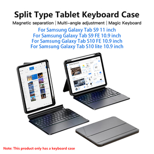 Étui clavier tactile sans fil <span class=keywords><strong>avec</strong></span> emplacement pour stylet pour Samsung Galaxy Tab S9 S10 FE – Nouvelle coque de tablette <span class=keywords><strong>avec</strong></span> clavier intégré - Product Image 2