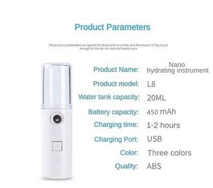 2026 New Arrivals Portable Pocket Mini Usb Nano Ionic Cordless <b>Steamer</b> Skin Care Beauty Facial Mist Sprayer for Household - Product Image 5
