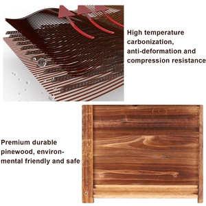 Unho Jardinières surélevées d'extérieur, abreuvoirs en bois, grand lit de fleurs, boîte à plantes potagères, support pour plantes de jardin - Product Image 3