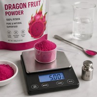 Natuurlijk Drakenvruchtenpoeder FVP-33 Rood Pitaya Poeder Halal Gecertificeerd Supplement 100% Wateroplosbaar Plastic Verpakking