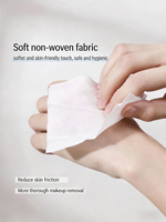 Sanfte, Alkoholfreie, Umweltfreundliche, Antibakterielle Make-up Entferner Tücher für Frauen, Einzeln Verpackt, Extra Weiche Reinigungstücher