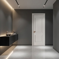 Porte intérieure en bois polymère de style moderne de haute qualité, robuste, à âme pleine, insonorisée, pour chambre et hôtel