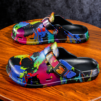 Sandales décontractées pour hommes, personnalisées en usine, respirantes, à séchage rapide, multicolores, pour la plage et la maison, avec bout ouvert