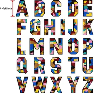 Şönil harfler yamalar 4.5 inç Varsity mektubu yamalar özel yamalar