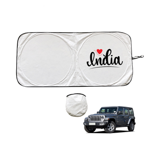 Xiangta Universal Tyvek parasole <span class=keywords><strong>parabrezza</strong></span> per finestrino anteriore panno pieghevole argento nero vari modelli di auto tra cui - Product Image 1