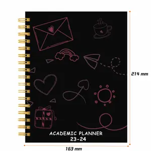Diario con copertina rigida stampa libro di giornale personalizzato A7/A6/A5/B5 in pelle Agenda mensile settimanale Planner Notebook gratitudine Journal