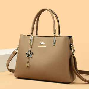 Sac fourre-tout pour femme en cuir PU, grande capacité, imperméable, écologique, tendance, luxe, sac messager en cuir de vachette souple de haute qualité - Product Image 4