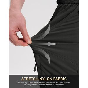 Pantalons de randonnée pour hommes personnalisés, séchage rapide, résistants à l'eau, légers, en nylon, pantalons cargo respirants, pantalons de travail et de voyage avec 6 poches - Product Image 6