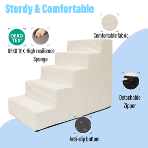 Qualità Premium solido a 5 gradini <span class=keywords><strong>per</strong></span> cani ecologici lavabili antiscivolo di dimensioni personalizzate di lusso moderno <span class=keywords><strong>per</strong></span> animali domestici - Product Image 4