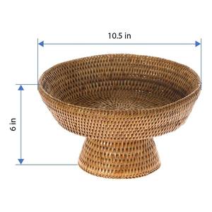 Corbeille à fruits en rotin, panier décoratif de cuisine, panier de rangement naturel tissé à la main pour fruits, légumes, collations, organisateur de comptoir - Product Image 2