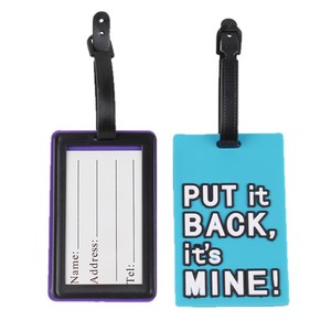 Etiquetas de Equipaje Personalizadas de PVC y Goma Suave con Letras, Etiquetas de Identificación de Equipaje Modernas para Evitar Pérdidas - Product Image 1