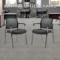 Chaise de bureau de luxe ergonomique moderne en maille, réglable en hauteur, empilable, de haute qualité, pour la maison et l'école, vente en gros directe usine