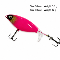 Leurre de pêche LUSHAZER à double hameçon, flottant, pour surface, 80mm 90mm, pour achigan, brochet, perche, type Plopper