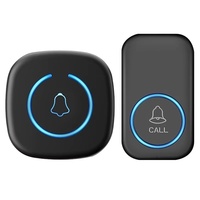 Timbre Inalámbrico de Largo Alcance 110dB, LED Azul Intermitente y Modo Silencioso para Personas Mayores y Personas con Discapacidad Auditiva, Resistente al Agua, Control Remoto para Hogar y Oficina