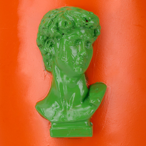 Vaso artistico in <span class=keywords><strong>resina</strong></span> arancione verde Redeco con accenti <span class=keywords><strong>colorati</strong></span> in rilievo in <span class=keywords><strong>resina</strong></span> moderna creativa vaso di fiori decorazione per la casa - Product Image 2