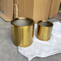 Pots de fleurs et jardinières en or Grand bol extérieur pour intérieur, hôtel, jardin, décoration d'intérieur, arbre de bureau-Durable et élégant