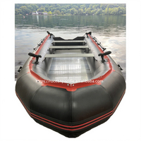 Promotion Solarmarine : Bateau pneumatique à rames de 2,7 m avec plancher gonflable en PVC de 0,9 mm, léger, stable et pliable