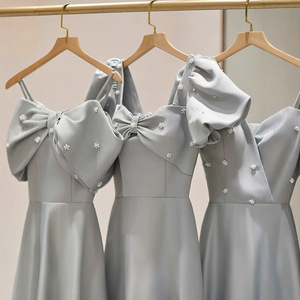 Bridesmaid Dresses A-Line Sweetheart Neckline Natural Waist Polyester Evening Gown Performance Style - Product Image 1