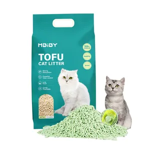Fast Clumping Flushable Tofu Cat Litter Dust-Free Silica Gel with Natural Fragrance Made from Sand Corn Plant Fiber
