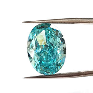 Circonia Cúbica Sintética de Color Paraíba, Corte Ovalado Brillante, Corte Hielo Triturado, Piedra Suelta - Product Image 1