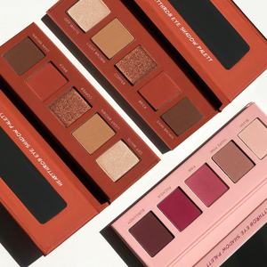 พาเลตต์อายแชโดว์สีพิกเมนต์สูง5สีเครื่องสำอางวีแกนฉลากส่วนตัวพร้อมแปรงและอายไลเนอร์กำหนดโลโก้เอง - Product Image 5