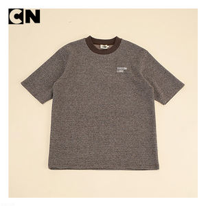 Pull respirant anti-rides certifié GRS, fabricant, logo personnalisé, design homme, coton, manches courtes, col rond, tricoté, été - Product Image 3