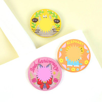 Badge brodé personnalisé, badge bouton anime dessin animé, épingle de revers ronde ou irrégulière, cadeau promotionnel, souvenir de collection