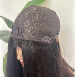 Perruque juive de haute qualité en cheveux humains, perruque casher à dentelle frontale, perruque juive faite à la main, adaptée aux femmes - Product Image 5