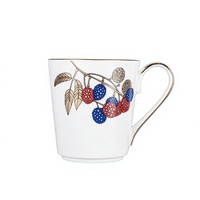 Service de table en porcelaine fine à motif floral botanique, 16 pièces, rond, en céramique, avec bordure dorée, pour la vente en gros d'articles ménagers