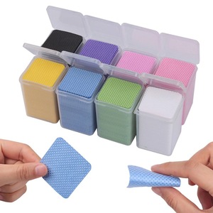 Toallitas de algodón coloridas en forma de corazón para limpiar el pegamento de pestañas y la boca del frasco - Product Image 3