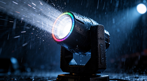 Faro mobile a testa mobile da 380W DMX512 RGBWA UV IP65 impermeabile per DJ, feste, matrimoni, concerti, club, retrò 6in1 COB LED StageLight + Laser - Product Image 4