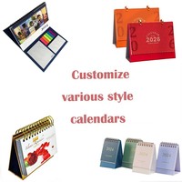 Calendrier mural personnalisé et coloré pour bureau, impression sur mesure, pas cher, pour 2026 et 2027