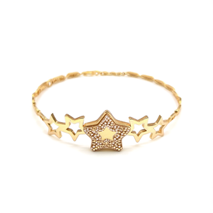 Bracelet tendance en acier inoxydable 316L plaqué or PVD, design étoile, bijoux pour femmes - Product Image 2