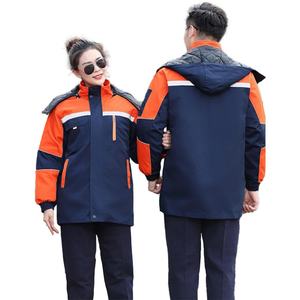 Vêtements de travail d'hiver pour hommes, combinaisons de sécurité avec doublure amovible et réflecteurs, vêtements de travail - Product Image 5