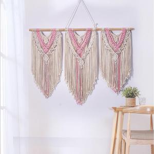 Custom Wall Hanging New Bohemian Style Tapestry Minimalist Decorative Hand-Woven Art Three-Part Door <b>Curtain</b> Space Detachment - Product Image 1