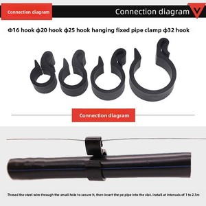 DaringFish Gancho de Fixação para Tubo de Irrigação por Gotejamento em Plástico de Engenharia 16/20/25/32MM Suporte para Micro Bico Acessórios para Tubos de Água - Product Image 2