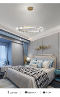 Lustres LED suspendus en cristal doré pour escaliers d'hôtel, décoration de mariage, plafonds hauts, style nordique moderne, garantie 2 ans