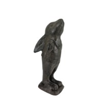 Figura de Conejo de Hierro Fundido, Estatua de Conejo Vertical de Metal Vintage, Decoración de Escritorio, Adorno Decorativo