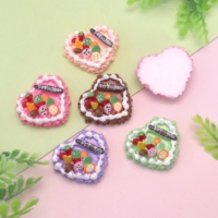 100 pièces de mini-aliments de simulation Kawaii DIY, fruits, gâteaux, pains, ornements en résine, artisanat, accessoires pour maison de poupée