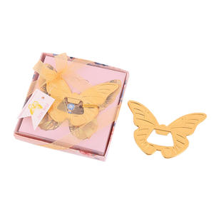 <span class=keywords><strong>Ouvre</strong></span>-bouteille de bière en métal doré souvenir <span class=keywords><strong>papillon</strong></span> nouveauté avec boîte à cadeaux - Product Image 1
