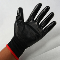 Gants de travail enduits de nitrile, résistants à la pulvérisation de sel, pour ponçage, double couche, élastiques, de sécurité, pour la mécanique et la construction